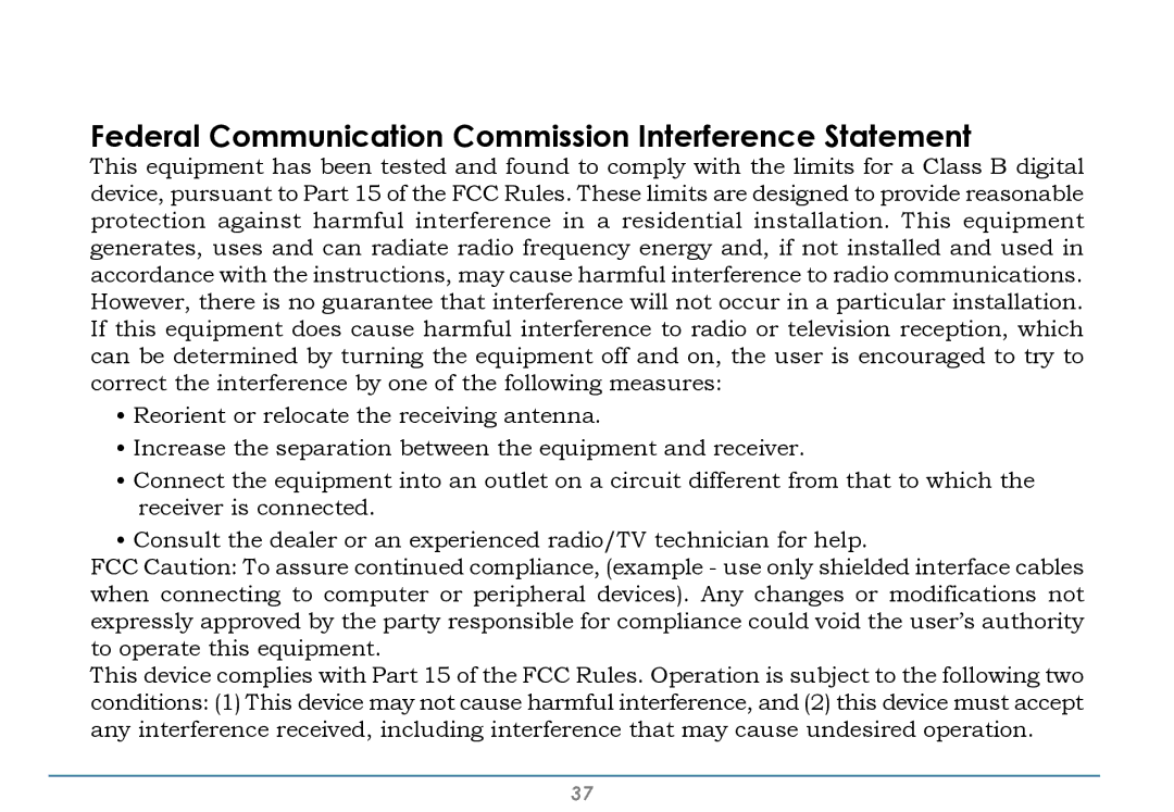 Black Box WLI-CB-G54S user manual FCC / CE Information, Federal Communication Commission Interference Statement 