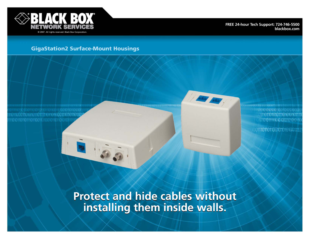 Black Box WPT901, WPT903, WPT902 manual Protect and hide cables without Installing them inside walls 