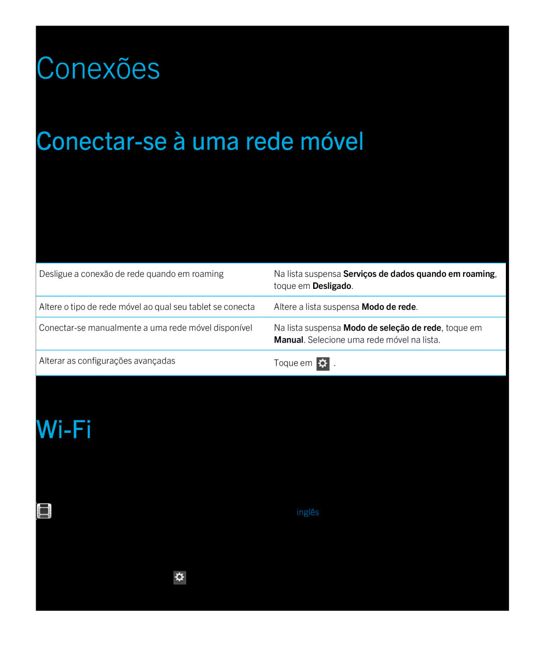 Blackberry 2.0.1 manual Conexões, Conectar-se à uma rede móvel, Conectar-se a uma rede Wi-Fi 