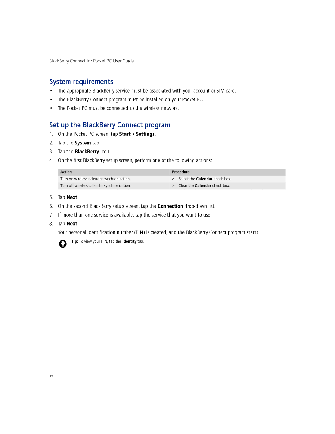 Blackberry 2.1 manual System requirements 