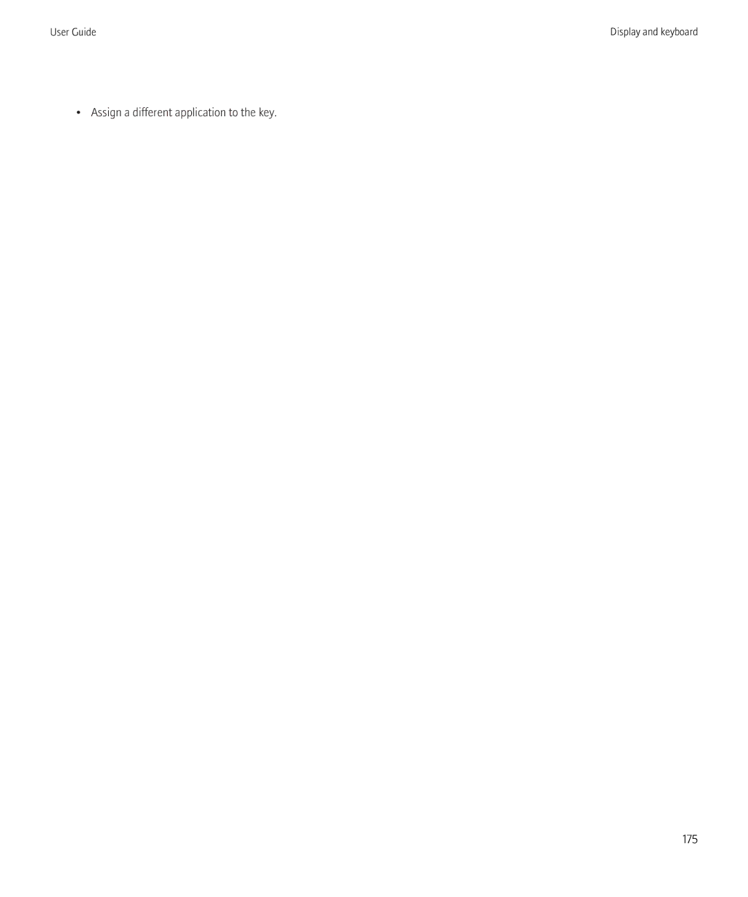 Blackberry 3980228 manual Assign a different application to the key 175 