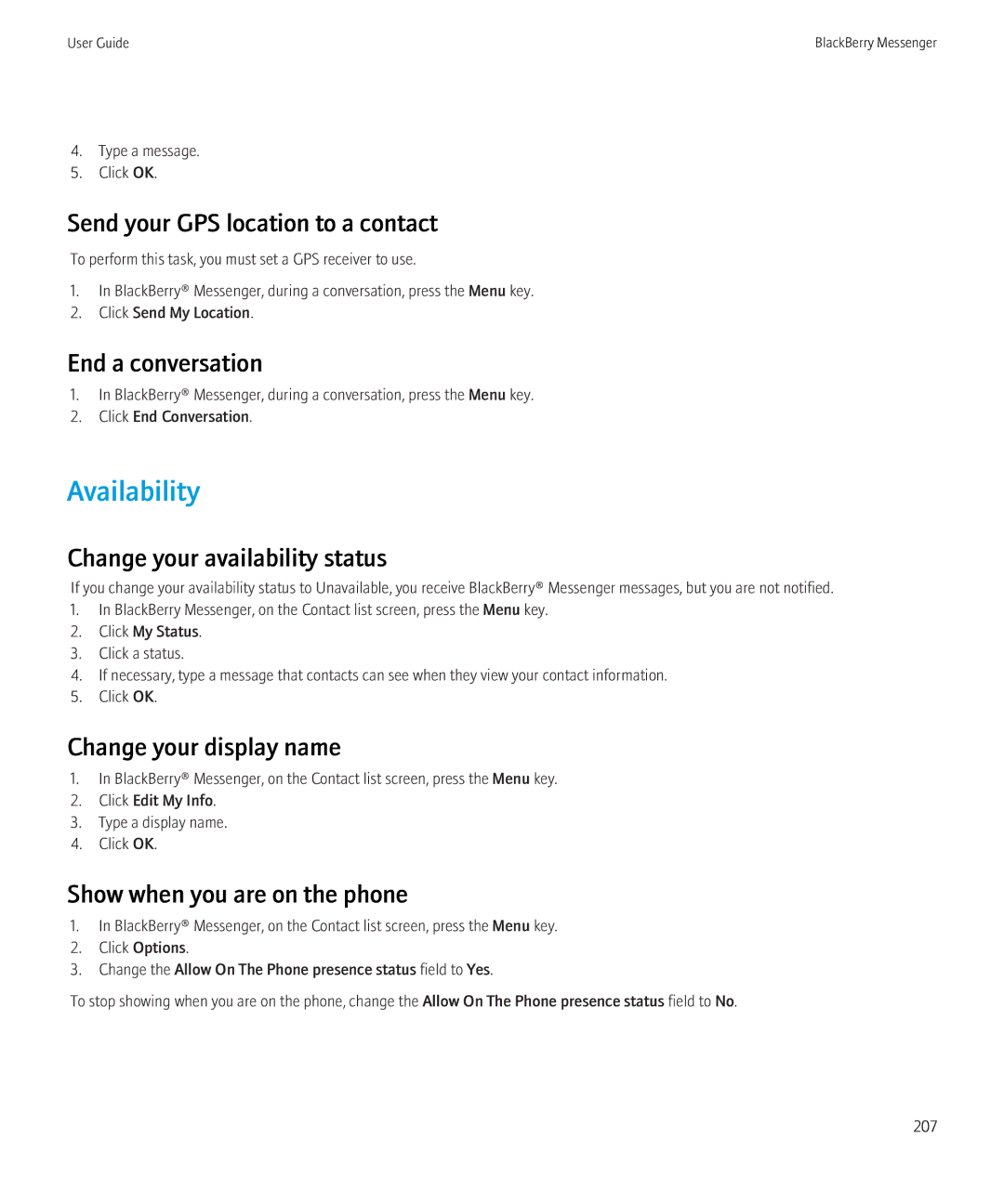 Blackberry 3980228 manual Availability 