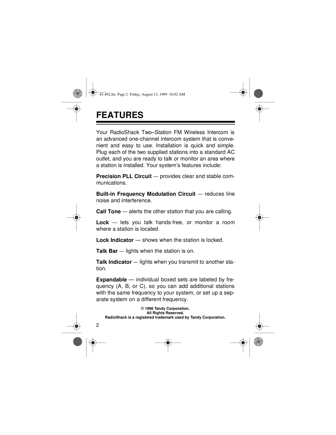 Blackberry 43-492 owner manual Features 