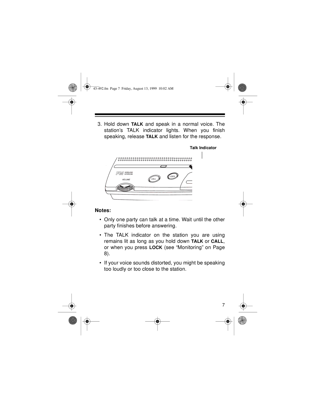 Blackberry 43-492 owner manual Talk Indicator 