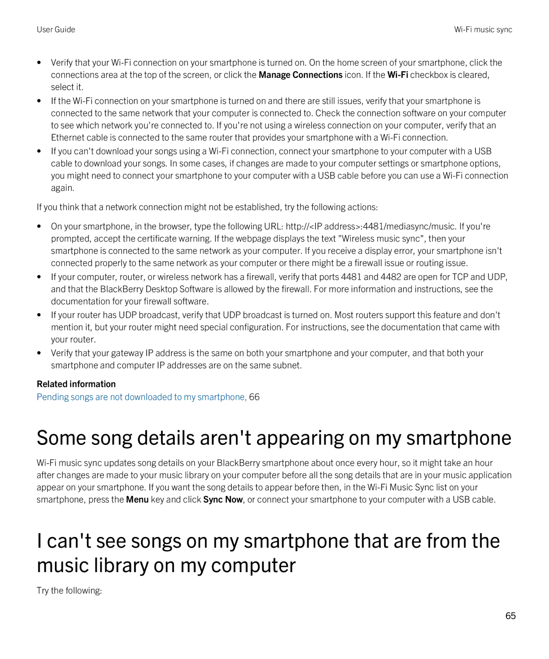 Blackberry 7.1 manual Some song details arent appearing on my smartphone 