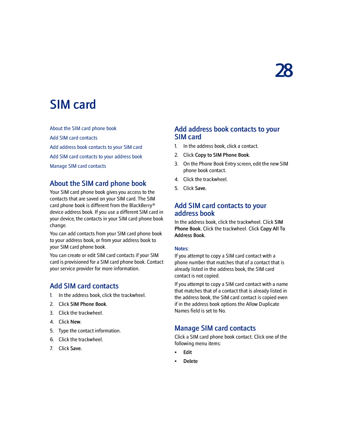 Blackberry 7100I manual SIM card 