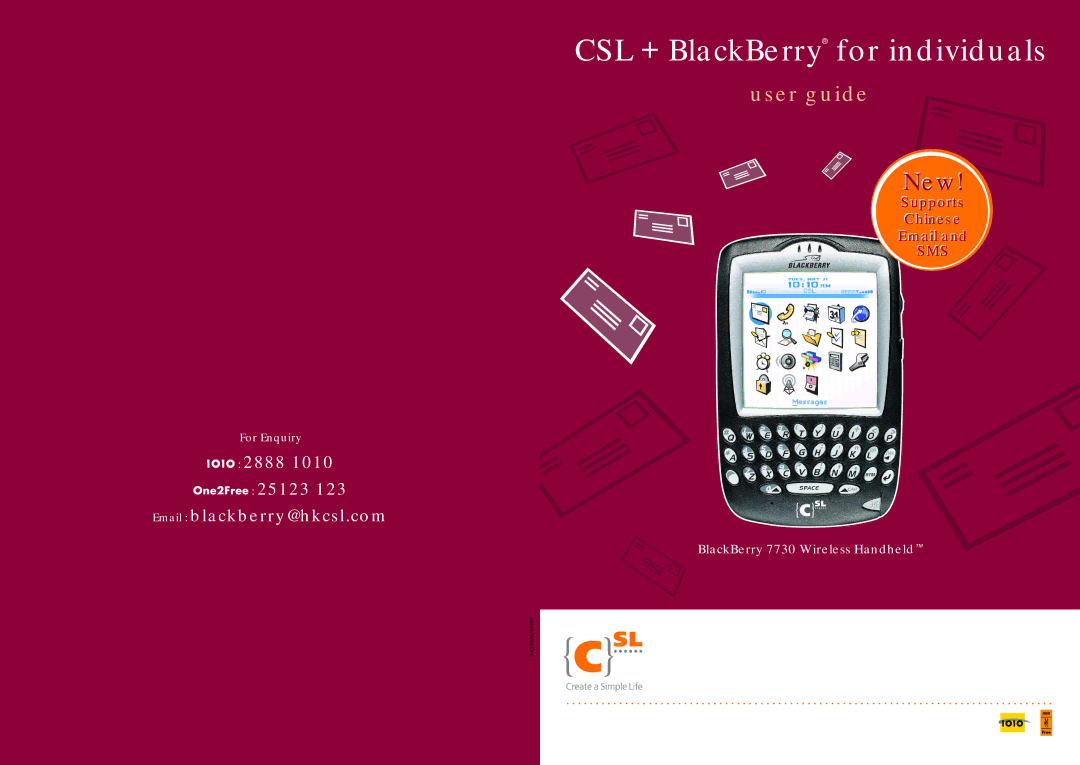 Blackberry 7730 manual CSL + BlackBerry for individuals 