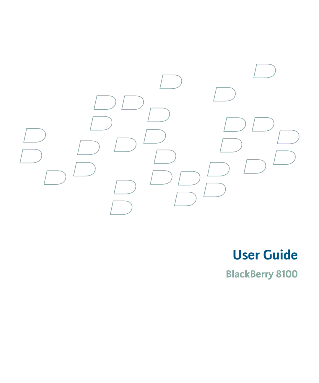 Blackberry 8100 manual User Guide 