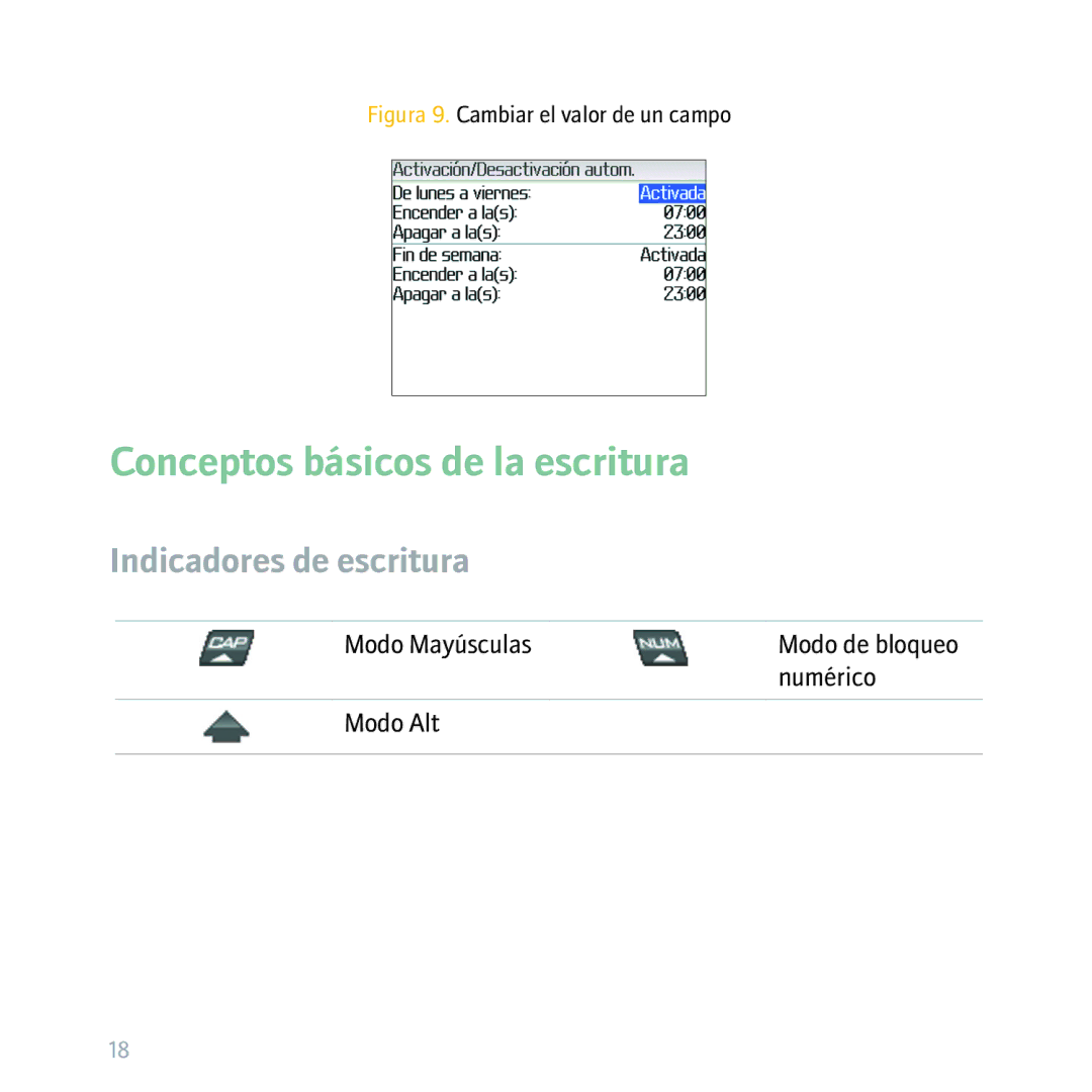 Blackberry 8300 manual Conceptos básicos de la escritura, Figura 9. Cambiar el valor de un campo 