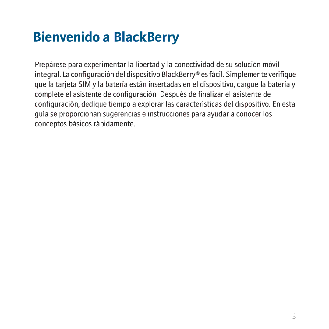 Blackberry 8300 manual Bienvenido a BlackBerry 