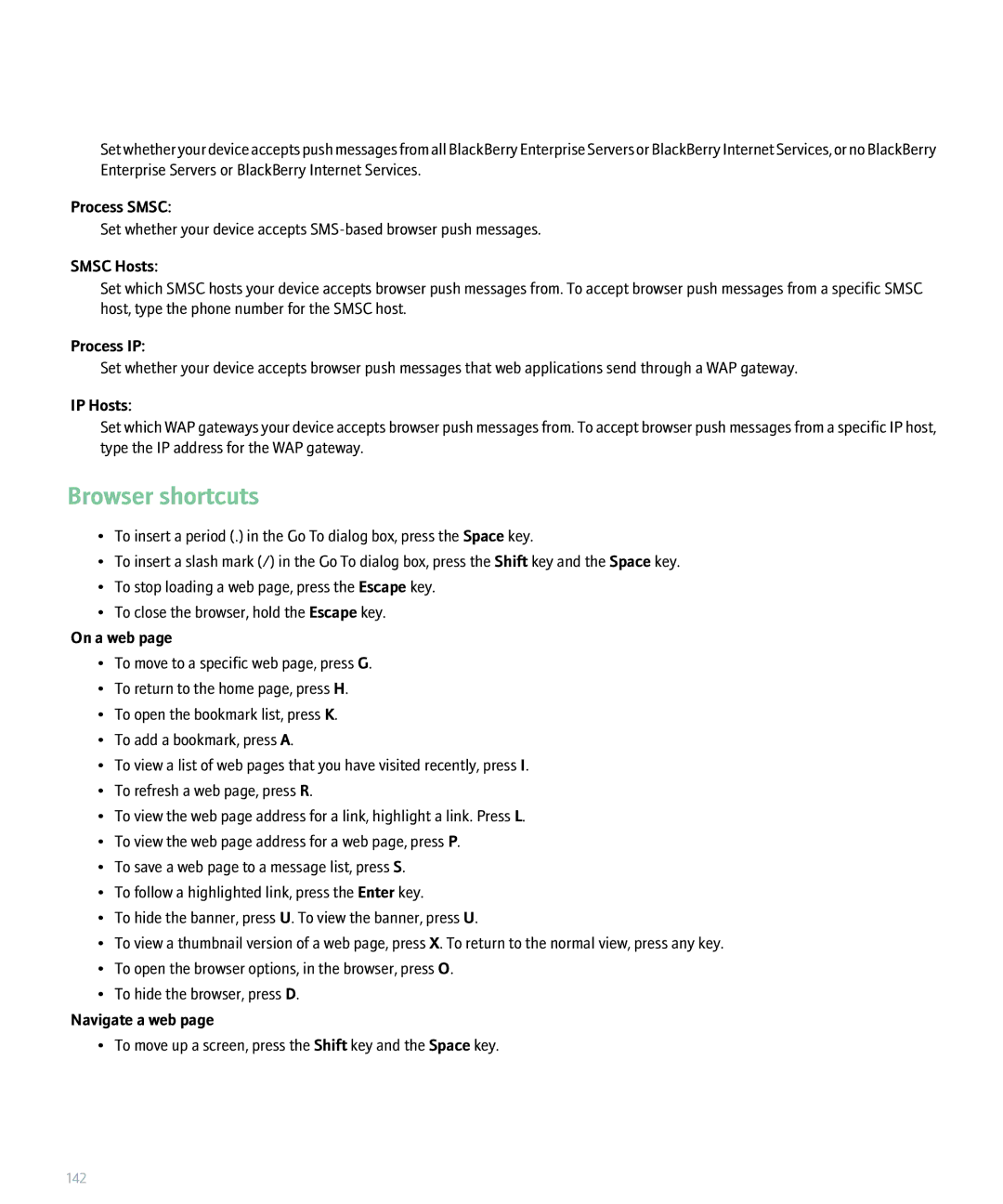 Blackberry 8320 manual Process Smsc, Smsc Hosts, Process IP, IP Hosts 