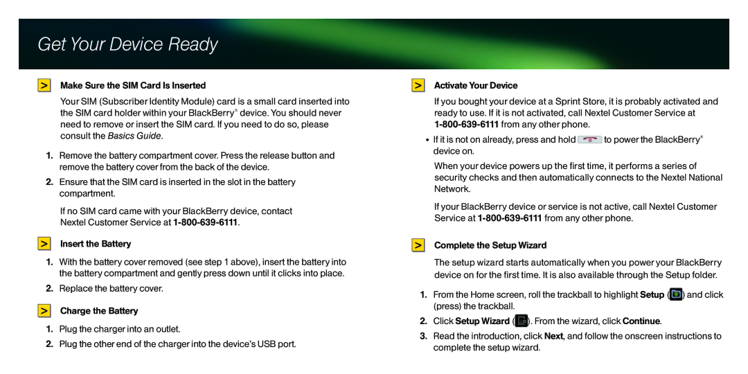 Blackberry 8350i manual Get Your Device Ready, Replace the battery cover 