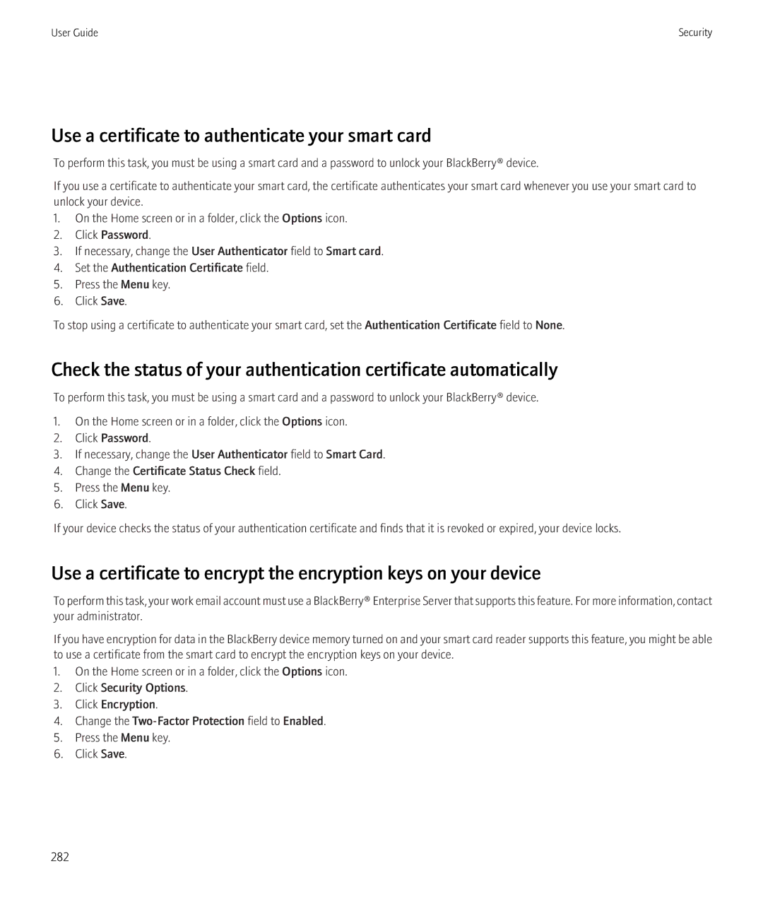 Blackberry 8350i manual Use a certificate to authenticate your smart card 