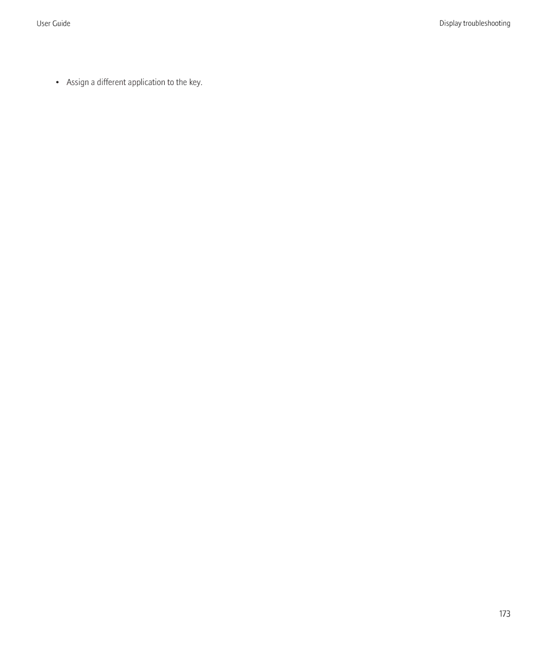 Blackberry 8520 manual Assign a different application to the key 173 