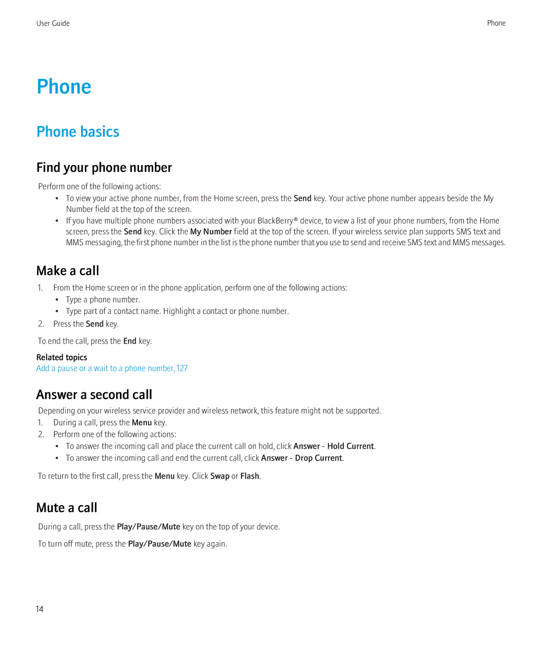 Blackberry 8520 manual Phone basics 