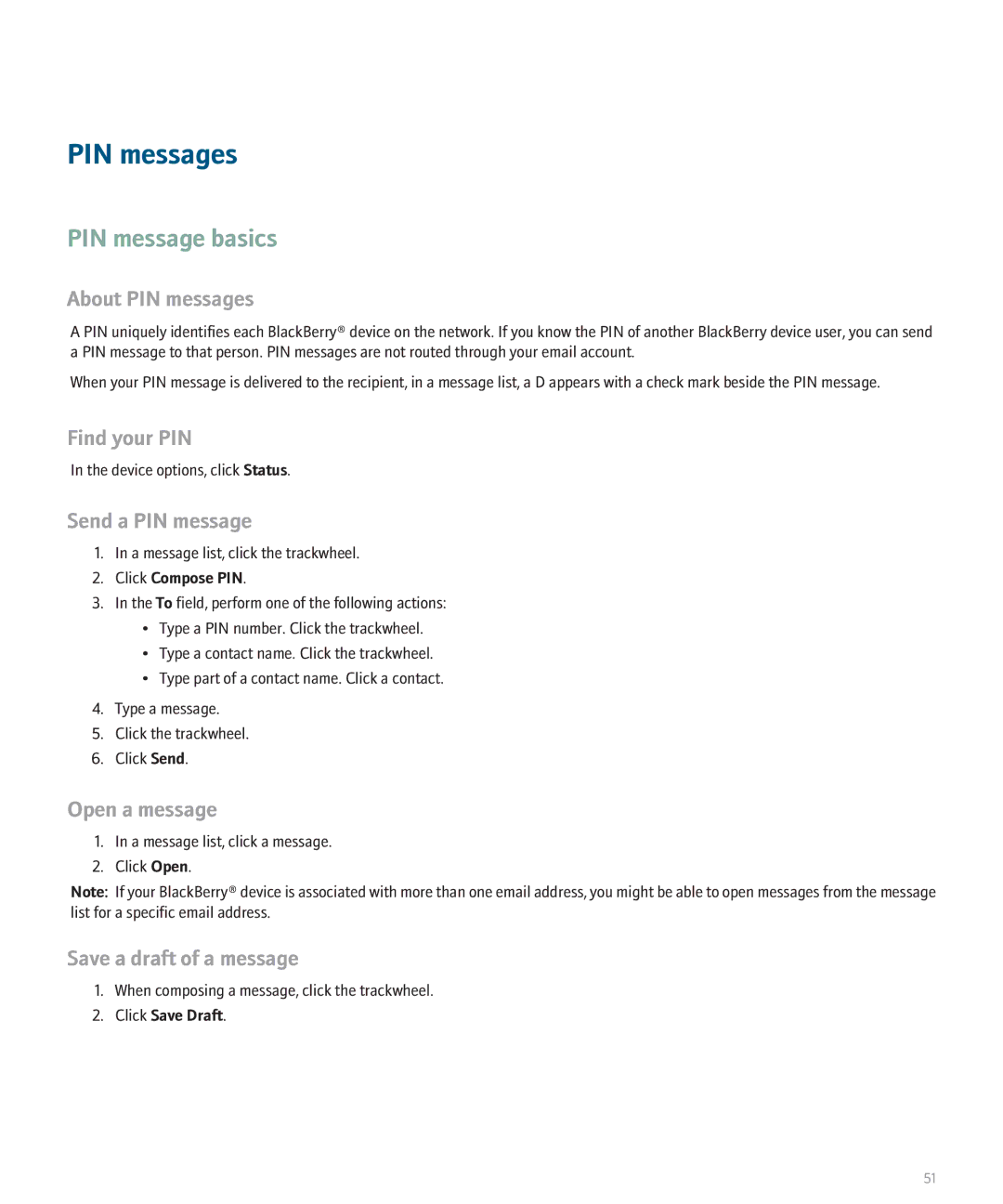 Blackberry 8707 Series manual PIN message basics, About PIN messages, Find your PIN, Send a PIN message 