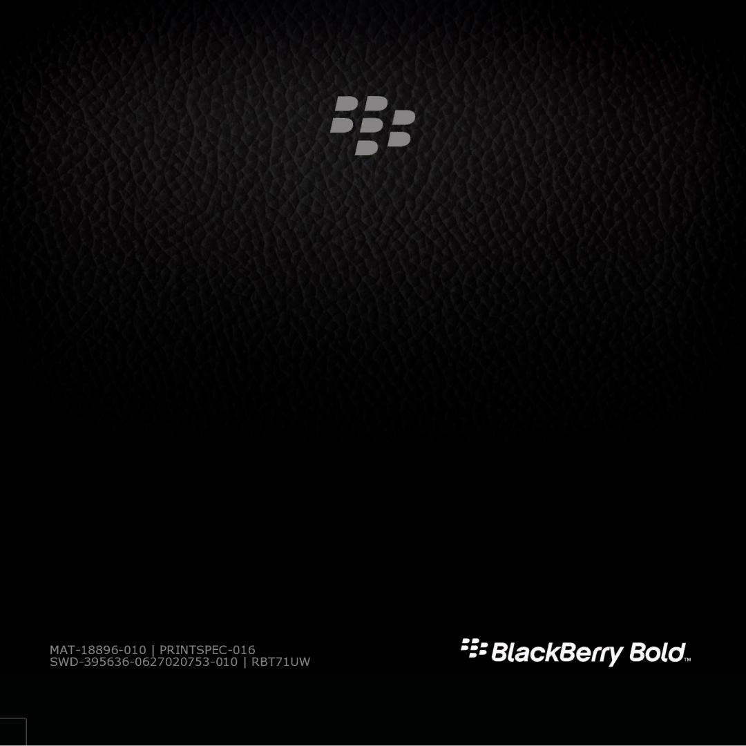 Blackberry 9000 manual 