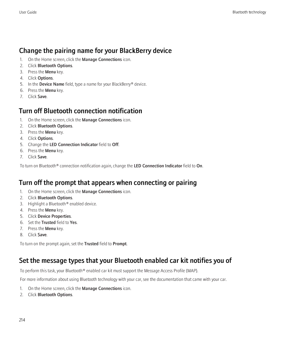 Blackberry 9300 Version: 5.0 manual Change the pairing name for your BlackBerry device 