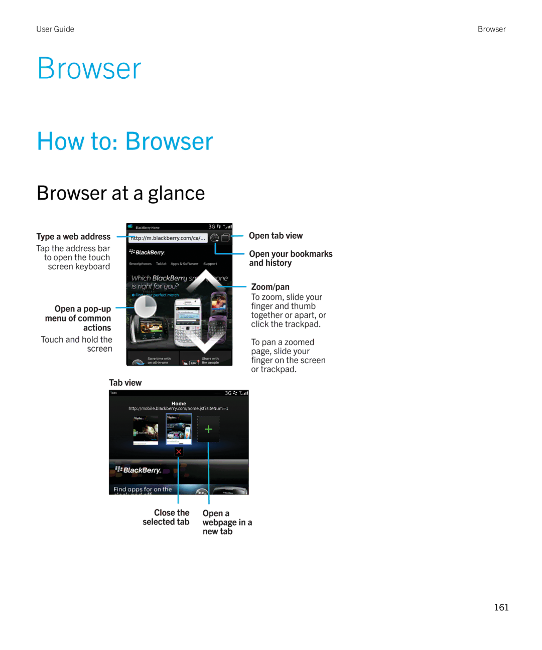 Blackberry 9380 manual How to Browser, Browser at a glance 