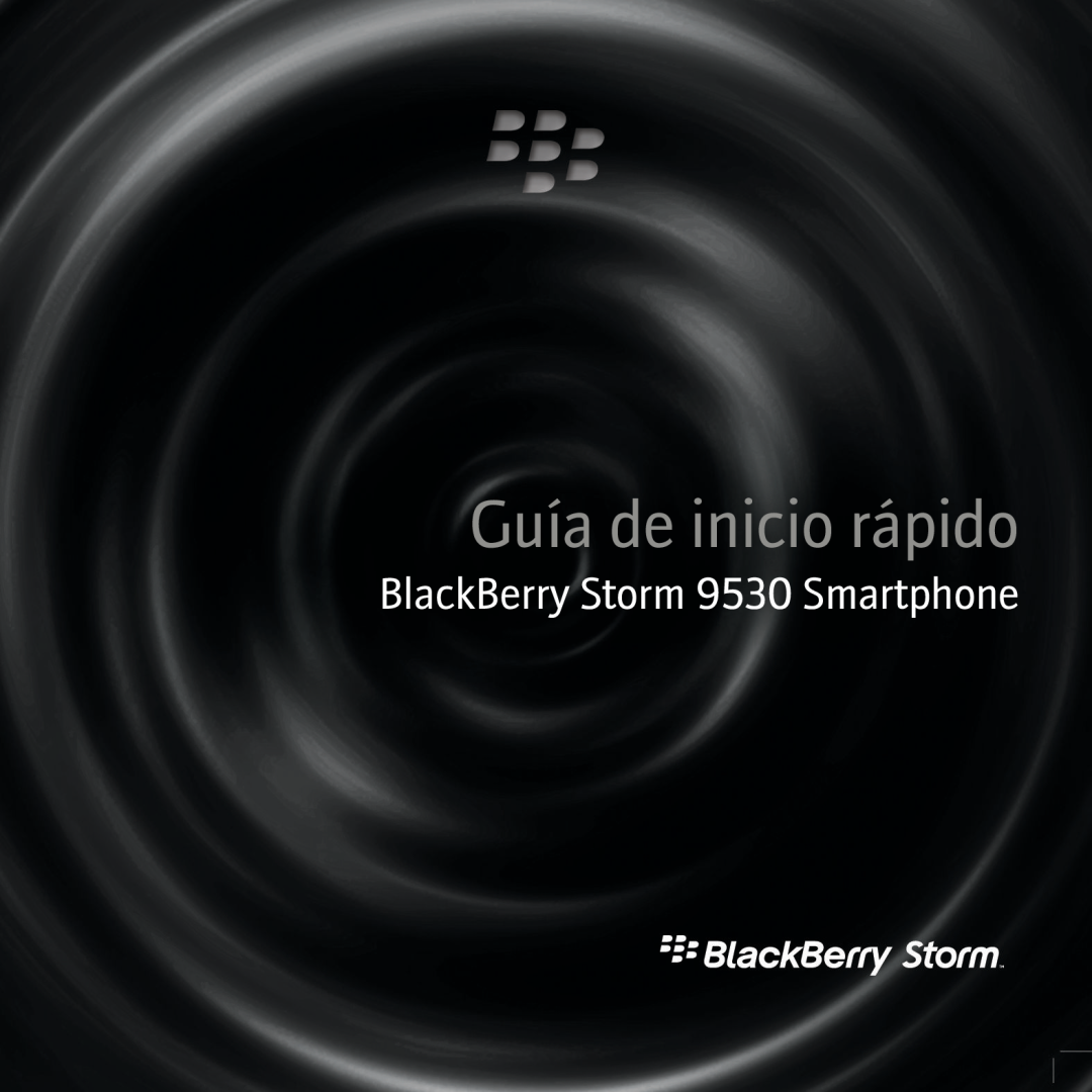 Blackberry manual Guía de inicio rápido, BlackBerry Storm 9530 Smartphone 