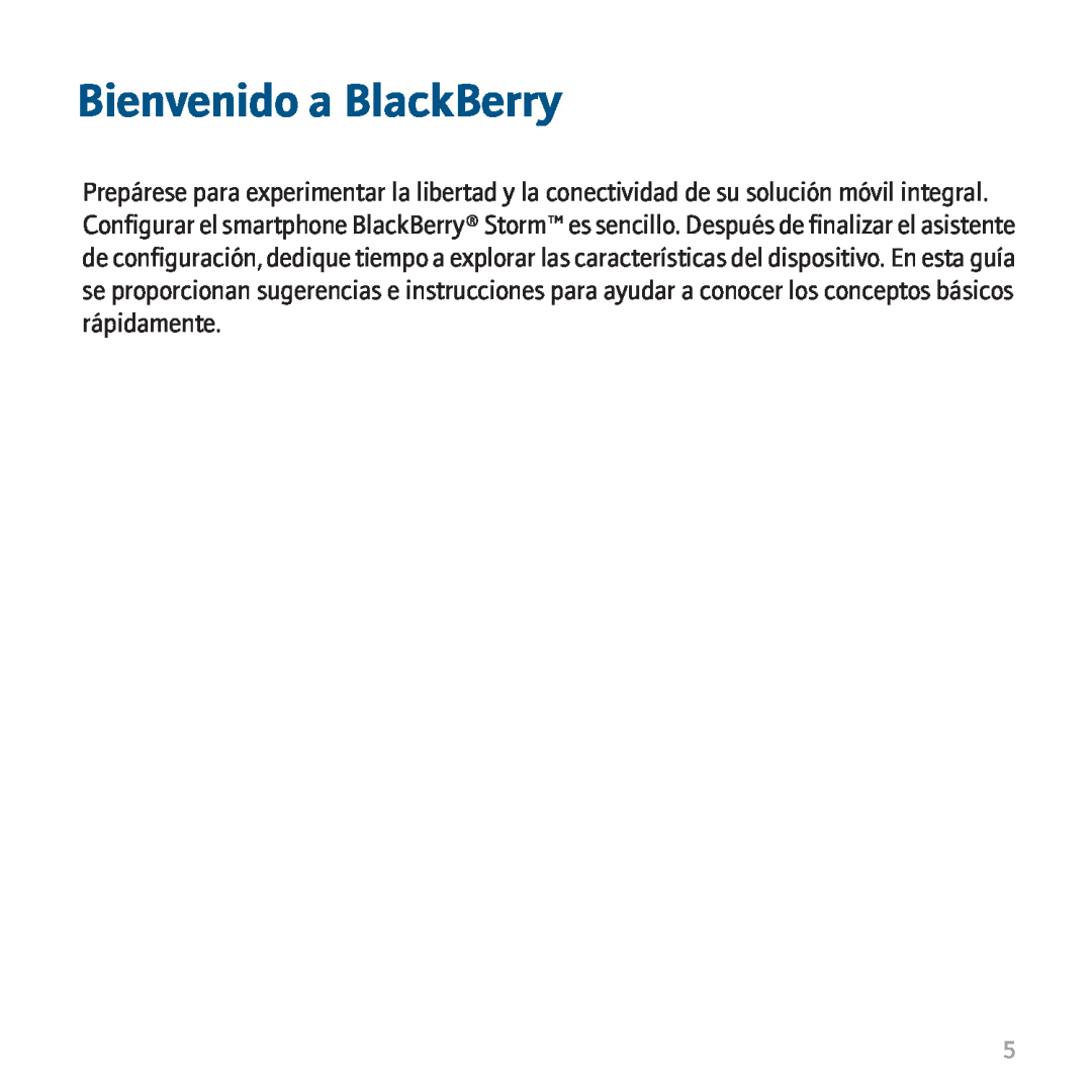 Blackberry 9530 manual Bienvenido a BlackBerry 