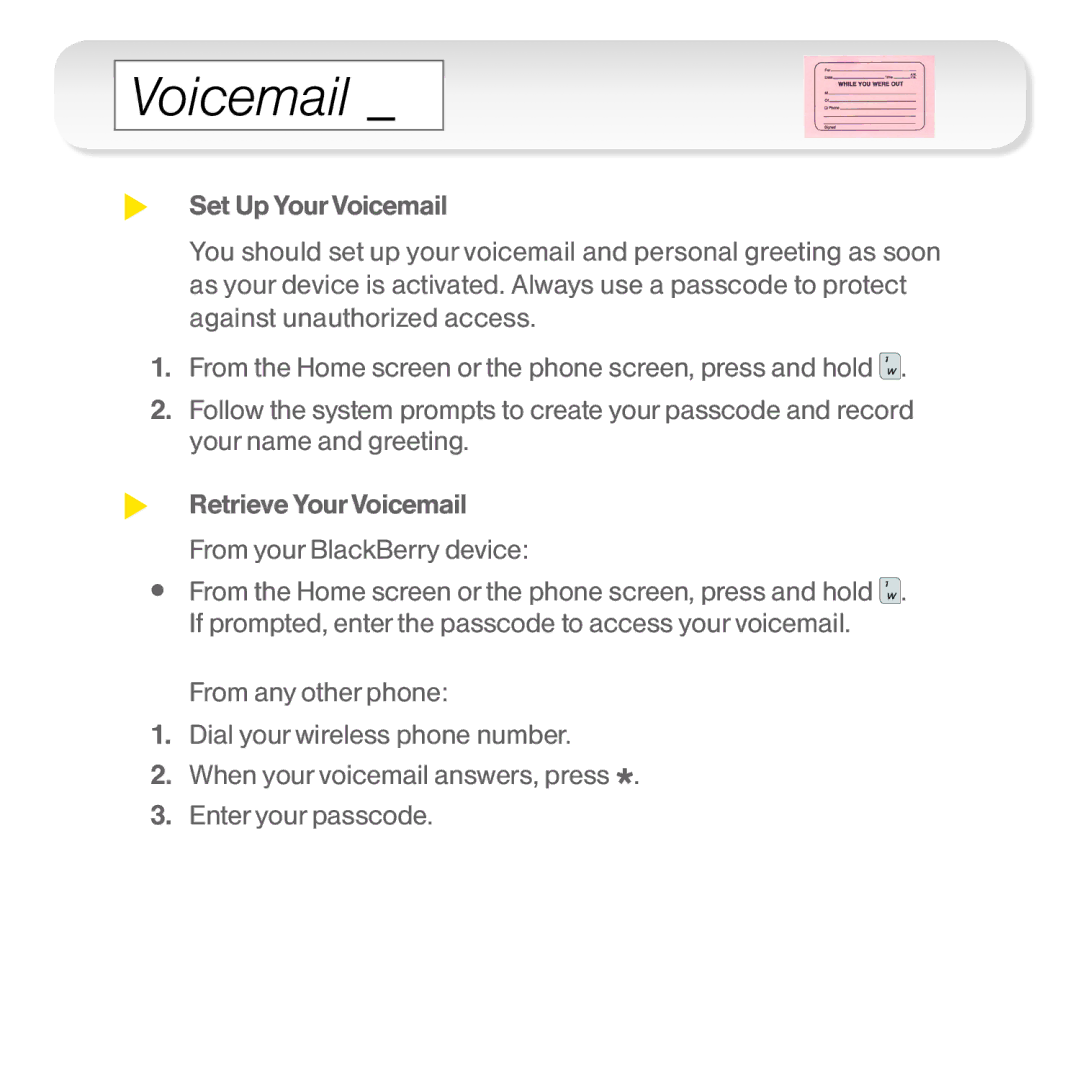 Blackberry 9650 manual Voicemail 