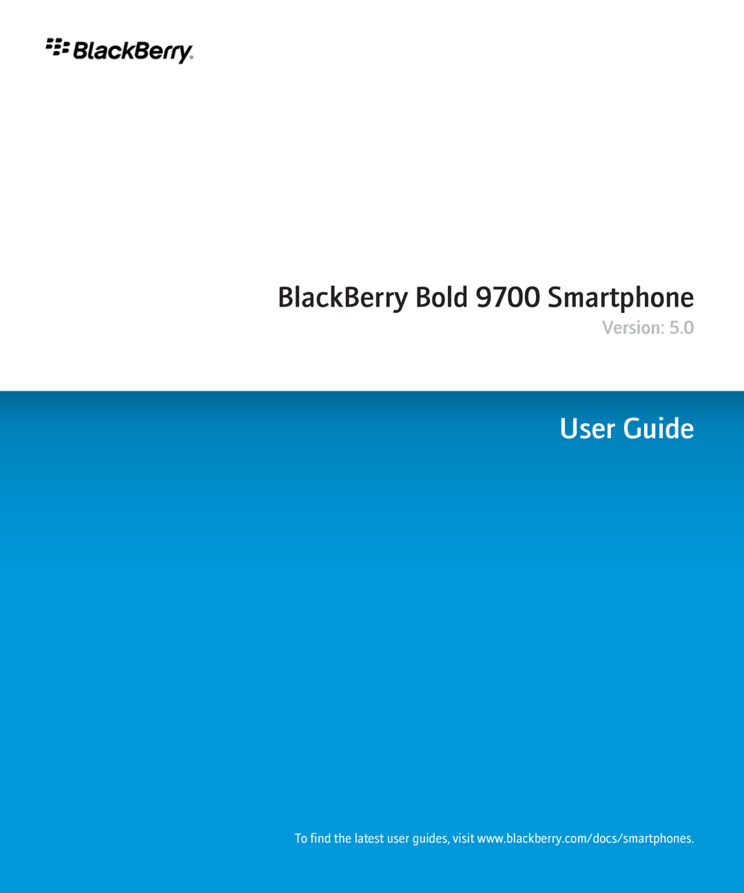 Blackberry 9700 manual User Guide 