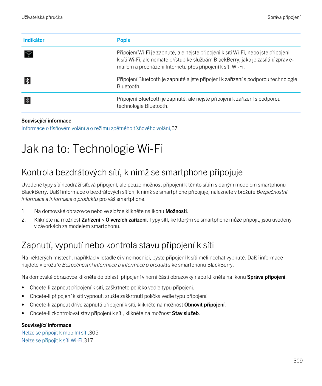 Blackberry 9720 manual Jak na to Technologie Wi-Fi 