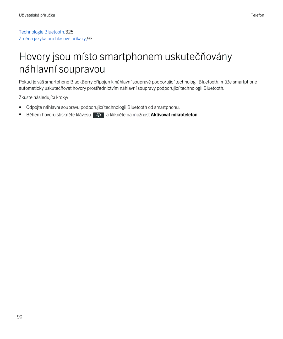 Blackberry 9720 manual Uživatelská příručka 