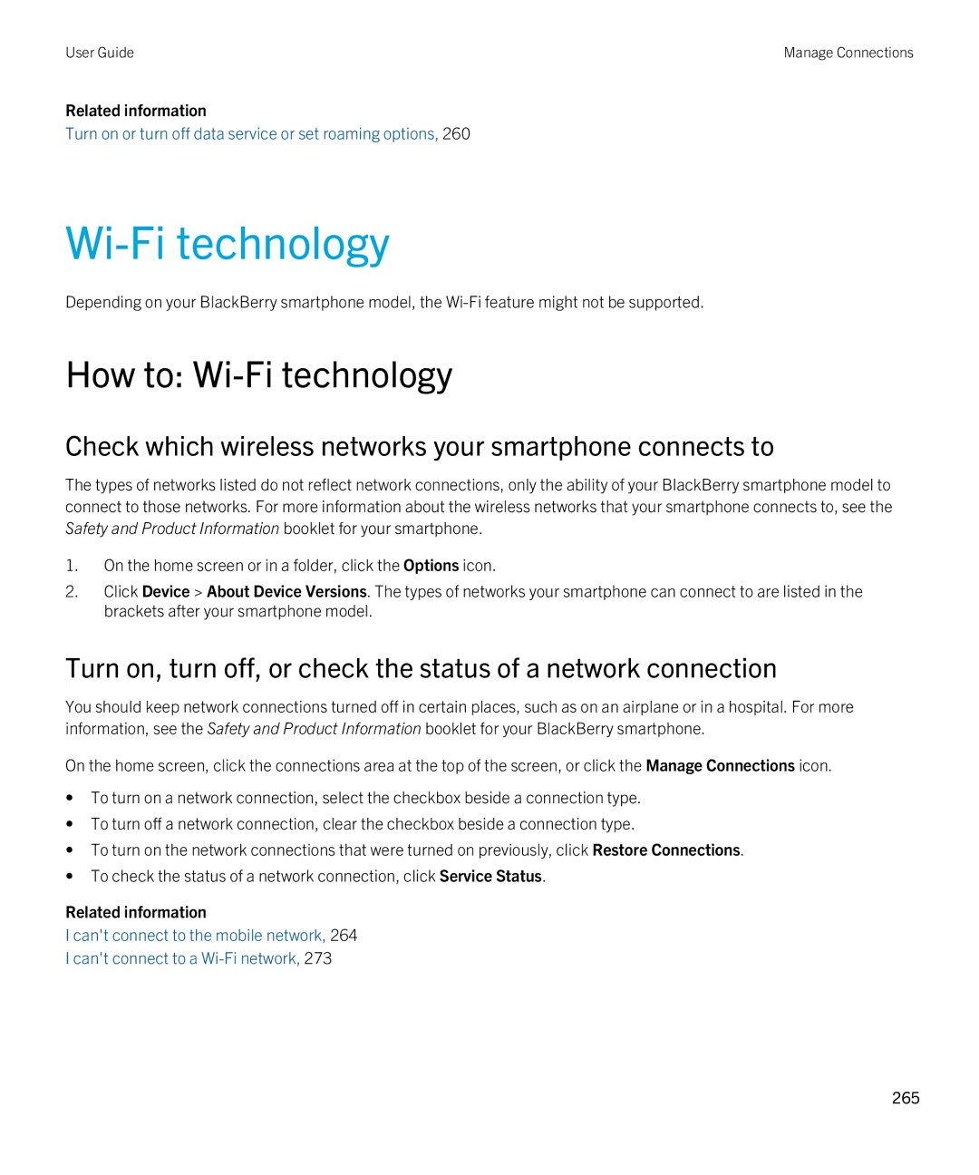 Blackberry 9790 manual How to Wi-Fi technology 