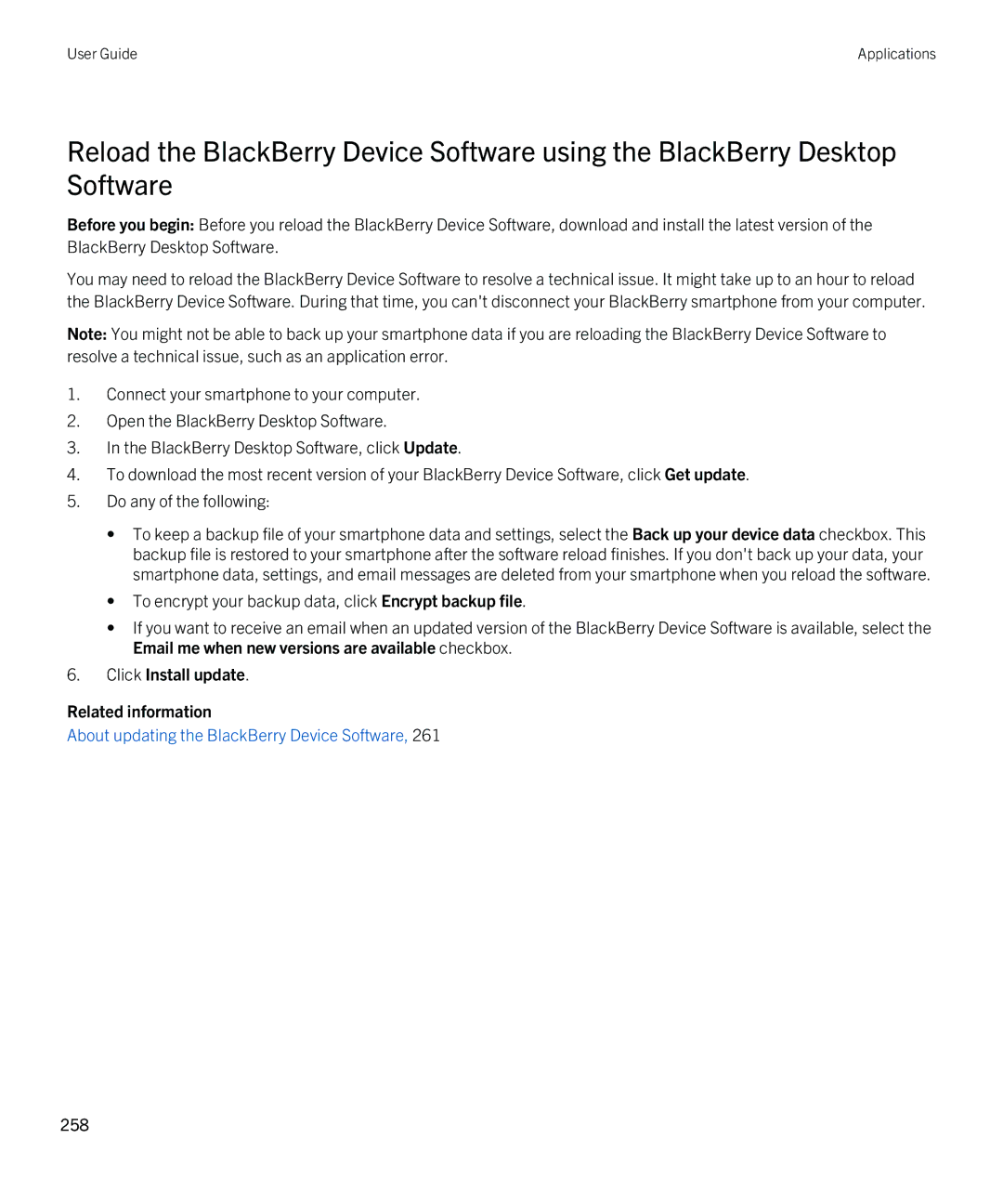 Blackberry 9810 manual Click Install update Related information 