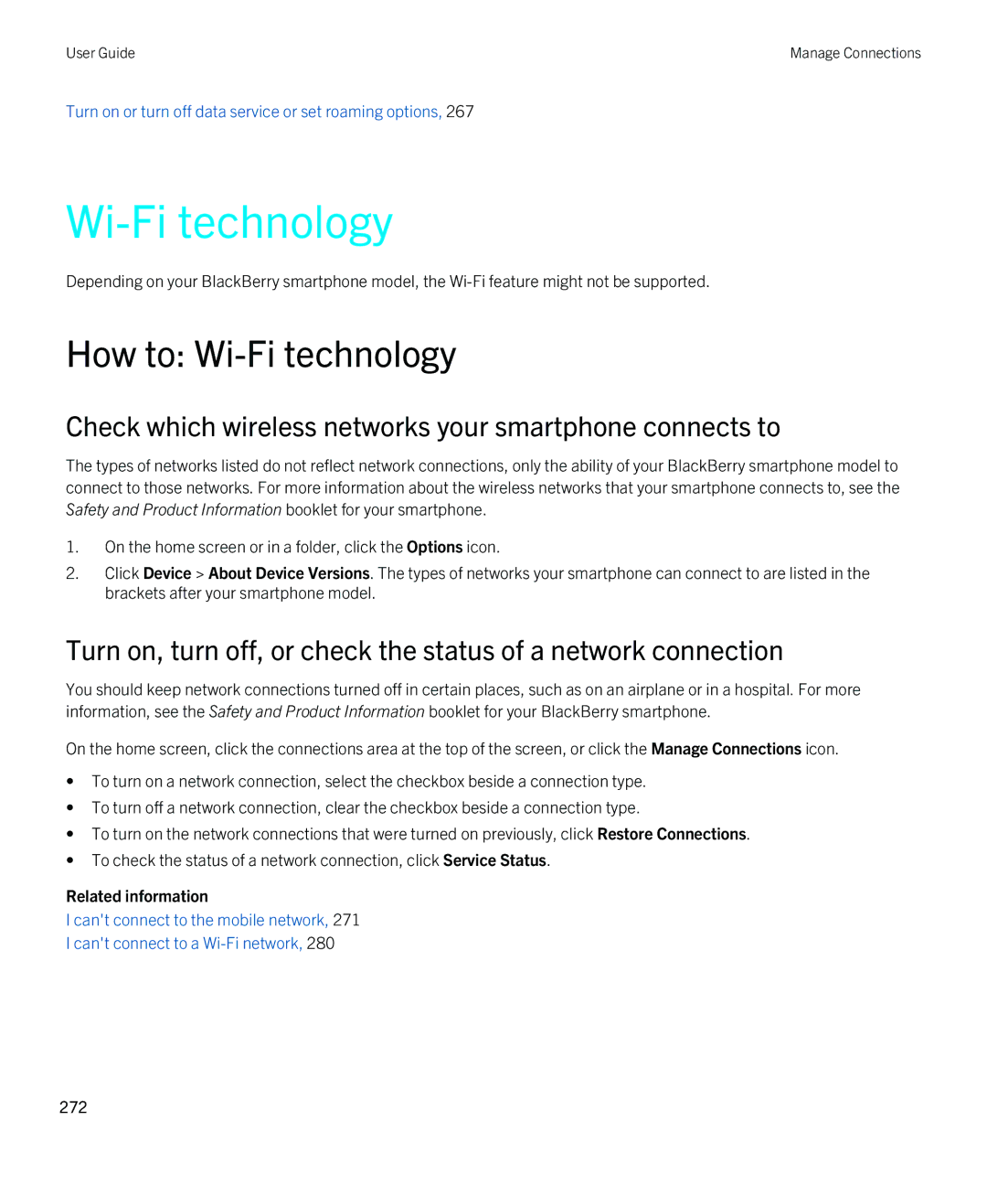 Blackberry 9810 manual How to Wi-Fi technology 