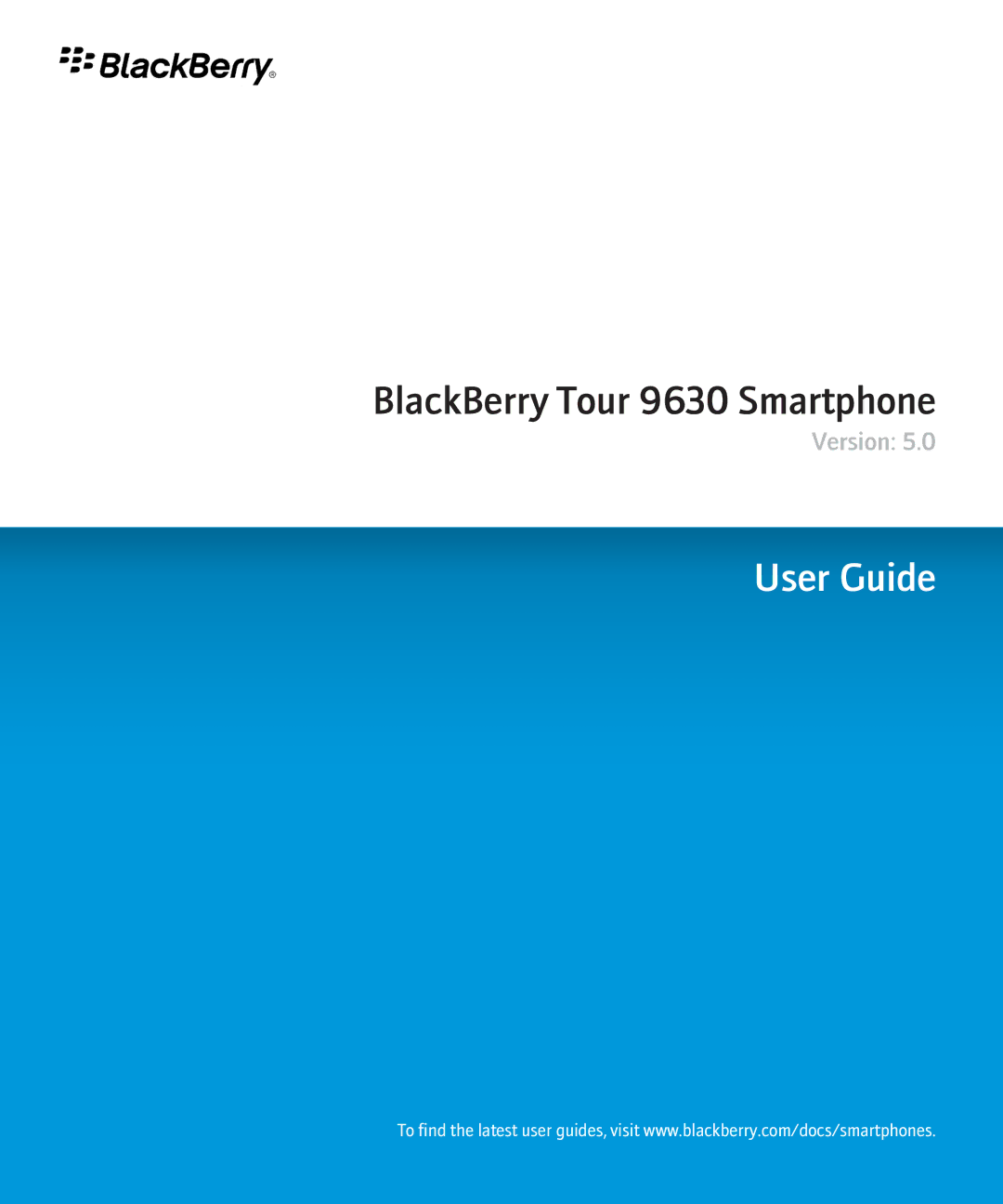 Blackberry BB9630TOUR manual User Guide 