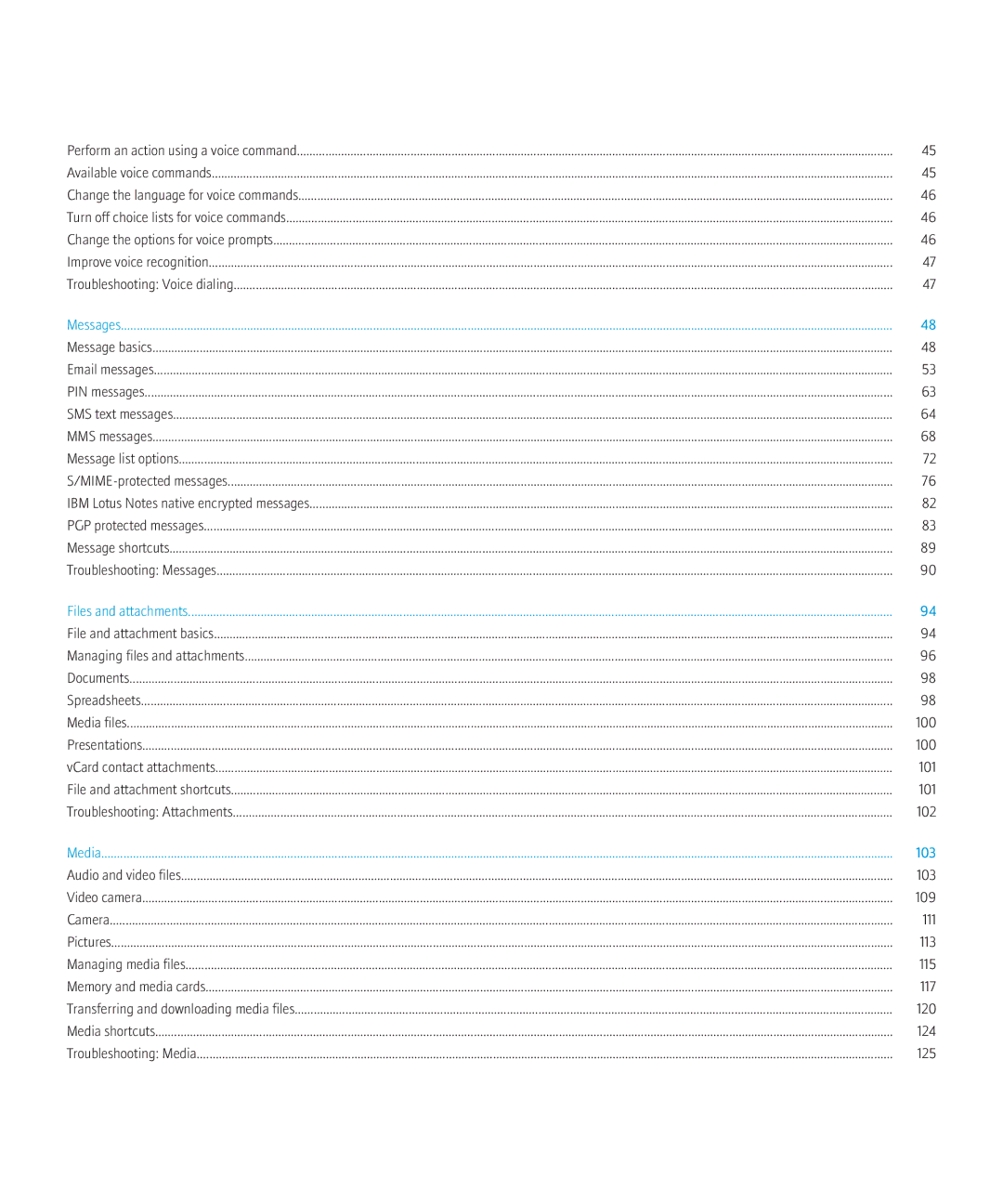 Blackberry BB9630TOUR manual 103 