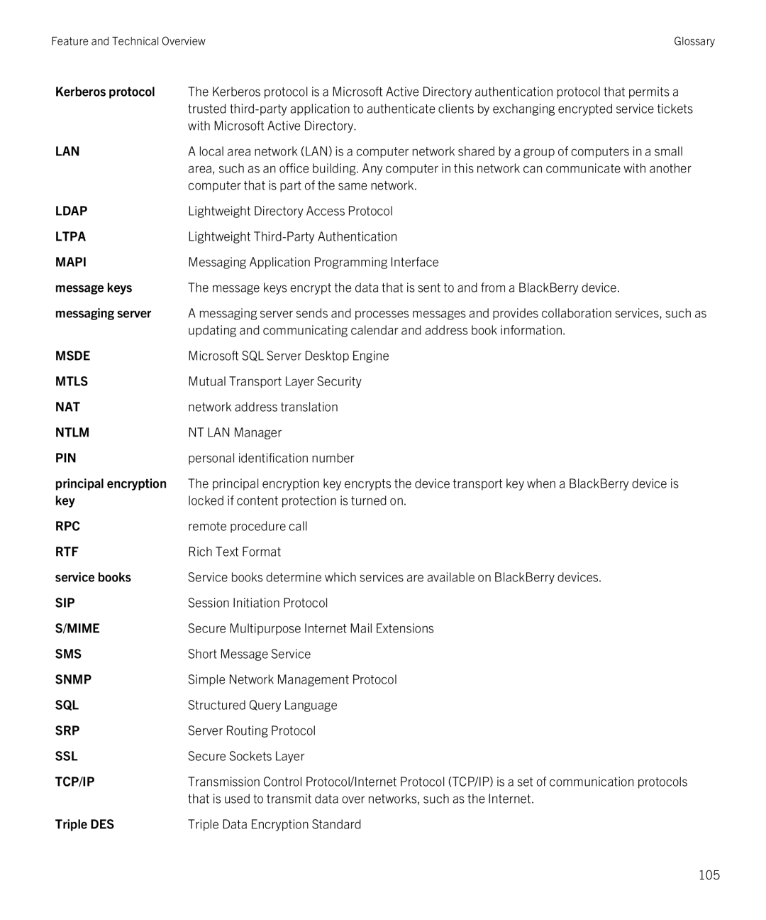 Blackberry blackberry enterprise server for microsoft exchange Kerberos protocol, Message keys, Messaging server, Key 