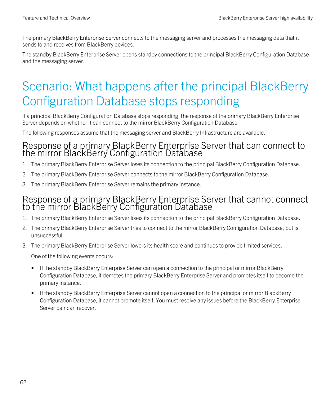 Blackberry blackberry enterprise server for microsoft exchange manual Feature and Technical Overview 