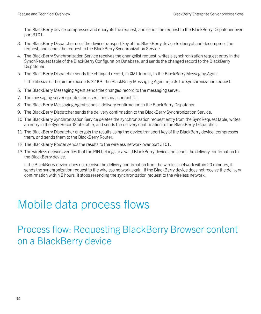 Blackberry blackberry enterprise server for microsoft exchange manual Mobile data process flows 