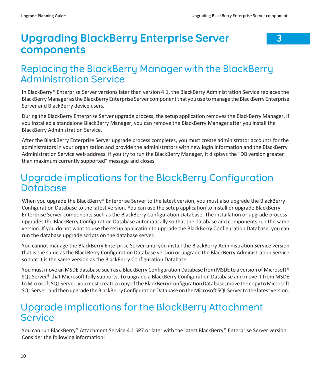 Blackberry blackberry enterprise server manual Upgrading BlackBerry Enterprise Server Components 