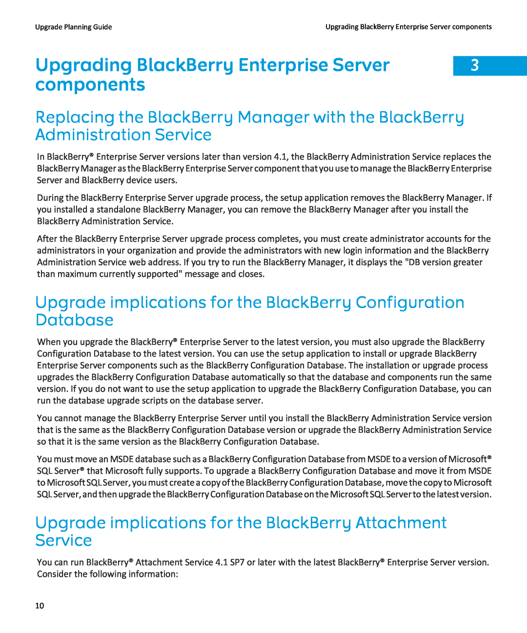 Blackberry blackberry enterprise server manual Upgrading BlackBerry Enterprise Server, components 