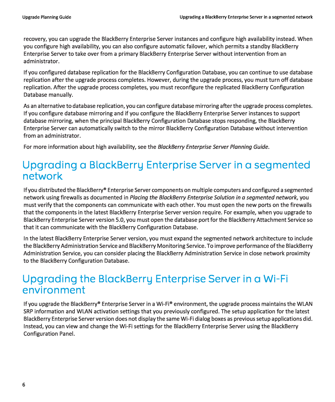 Blackberry blackberry enterprise server manual Upgrading a BlackBerry Enterprise Server in a segmented network 
