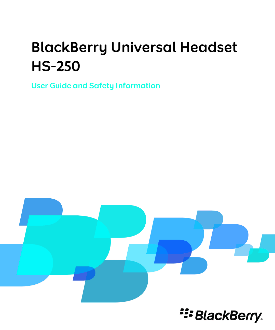 Blackberry manual BlackBerry Universal Headset HS-250 