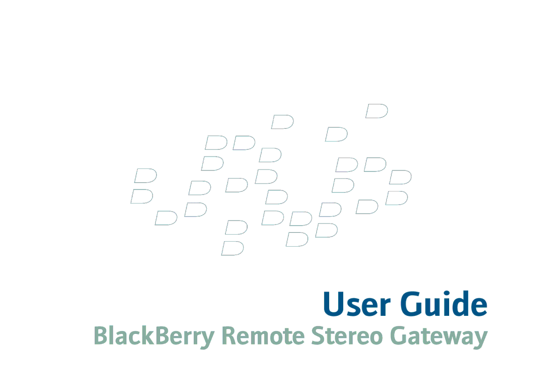 Blackberry MAT-17698-001 manual User Guide 