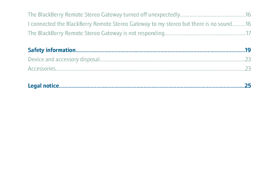 Blackberry MAT-17698-001 manual Safety information 