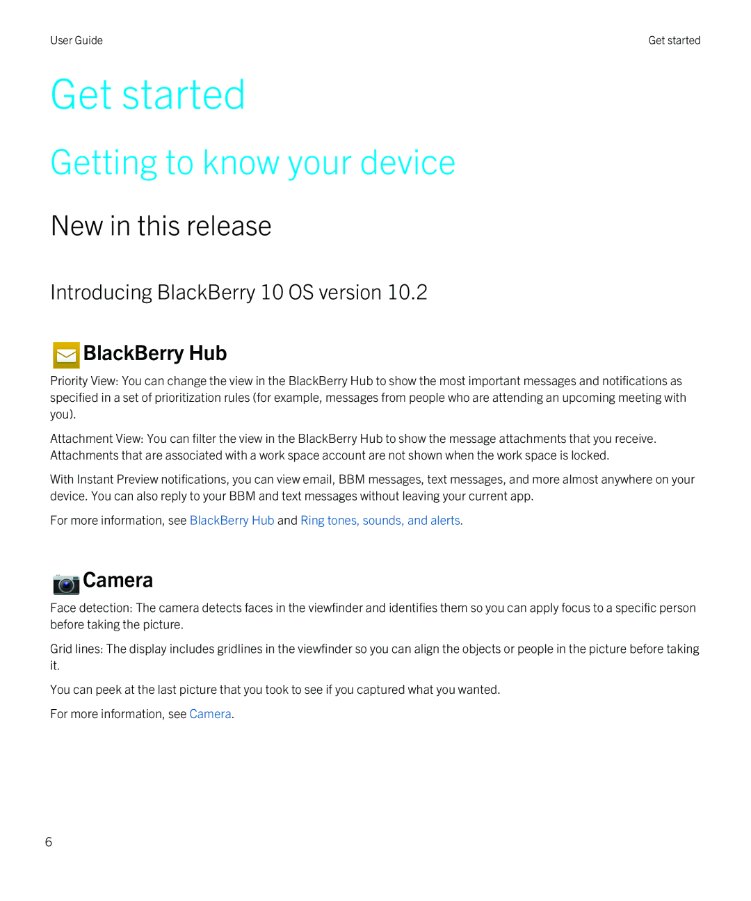 Blackberry Q5 manual Getting to know your device, New in this release, Introducing BlackBerry 10 OS version 