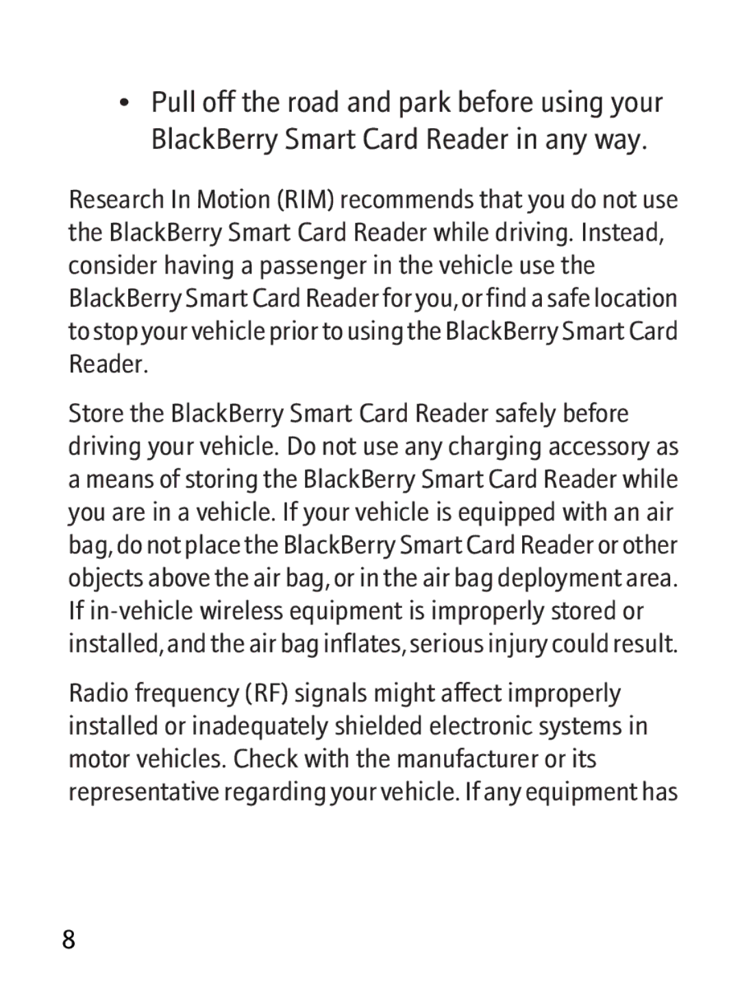 Blackberry RBB10BW manual 