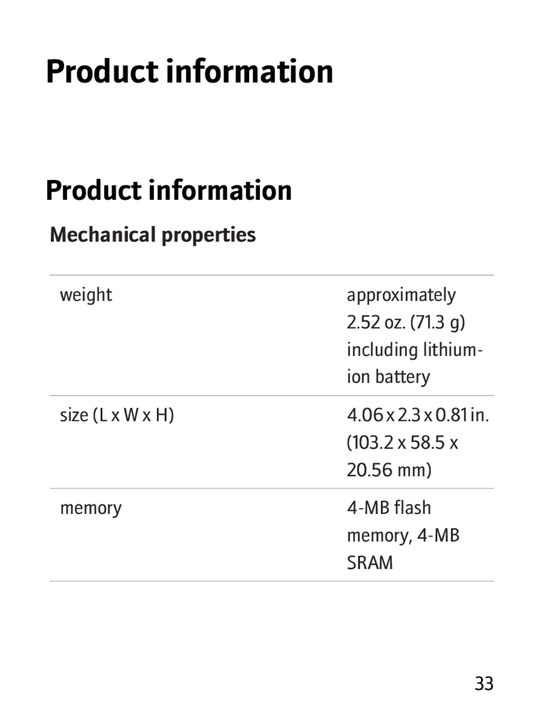 Blackberry RBB10BW manual Product information 