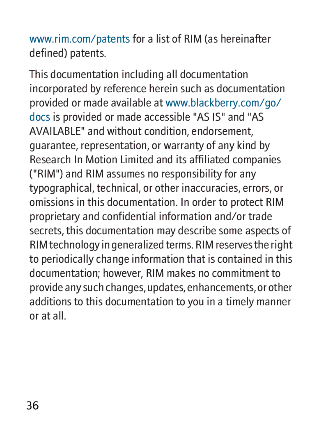 Blackberry RBB10BW manual 