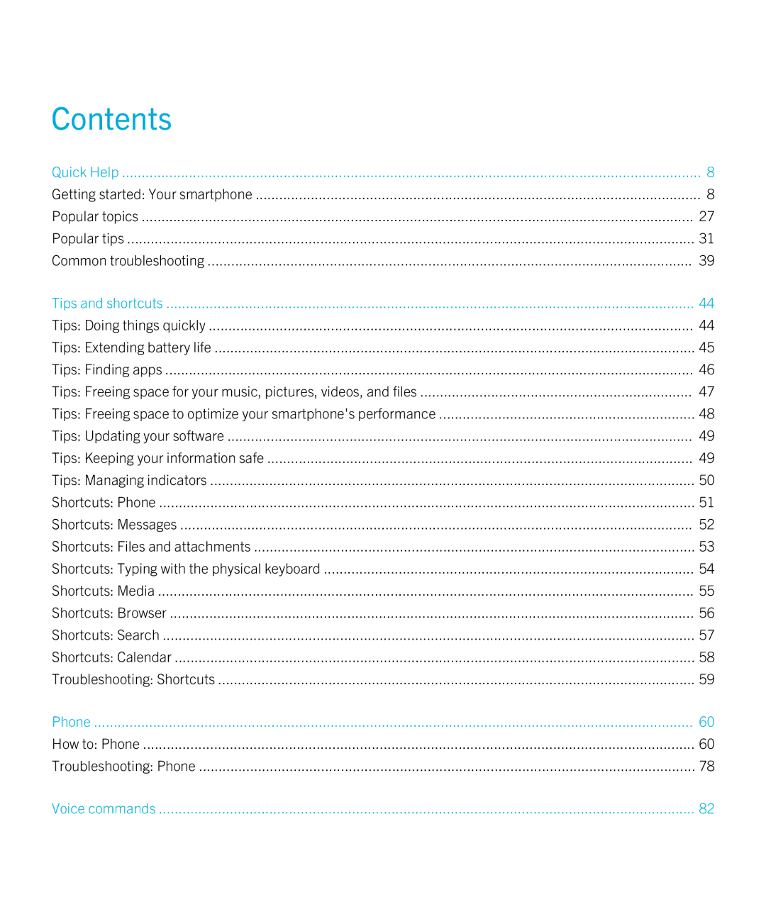 Blackberry REX41GW manual Contents 