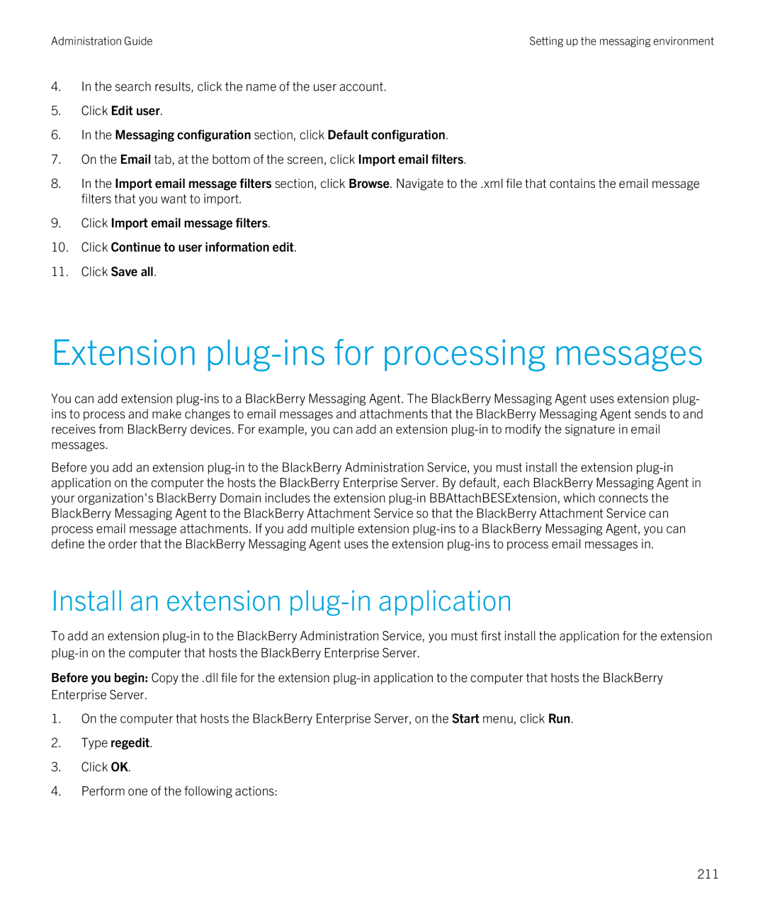 Blackberry SWD-20120924140022907 Extension plug-ins for processing messages, Install an extension plug-in application 