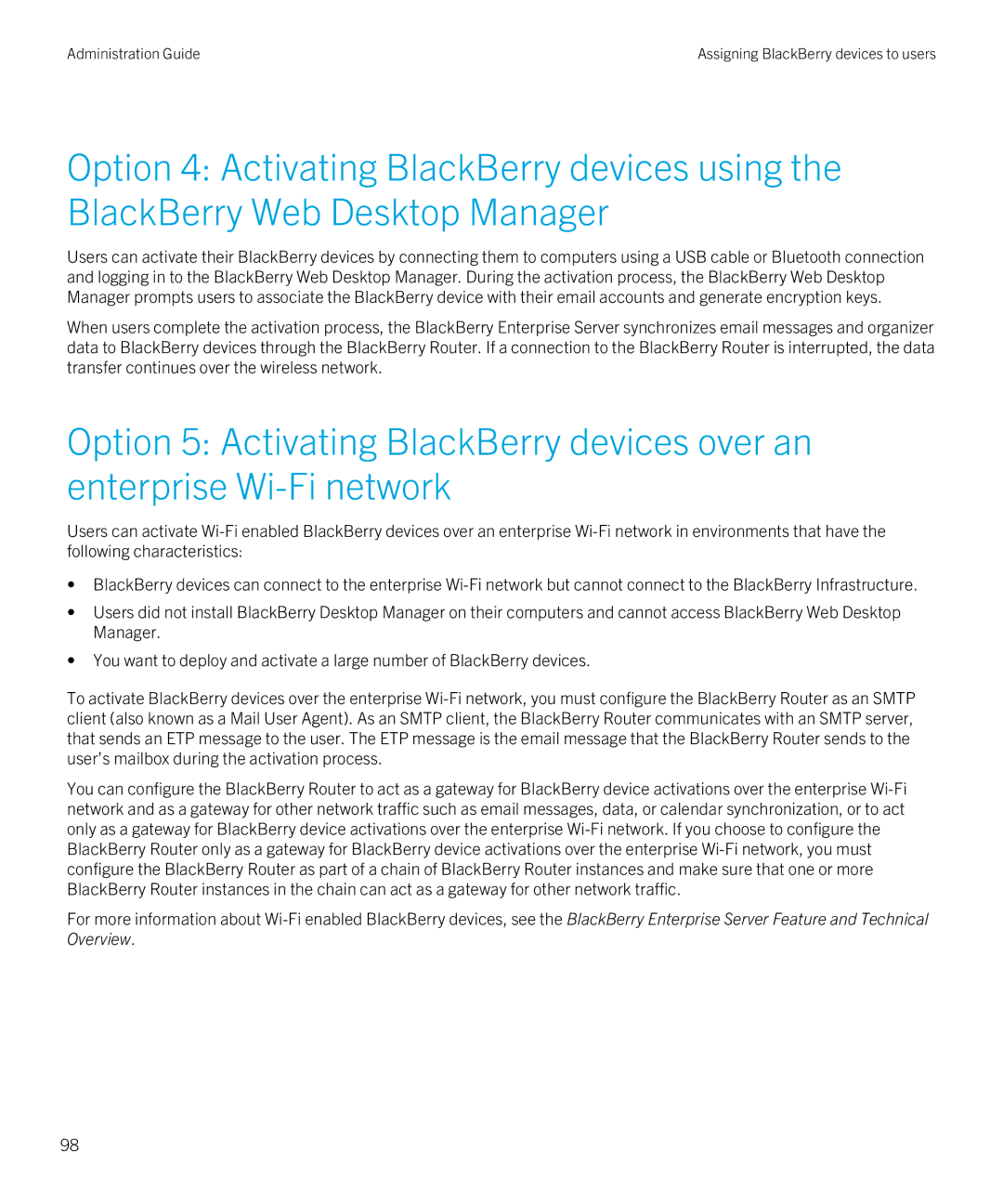 Blackberry SWD-20120924140022907 manual Administration Guide 